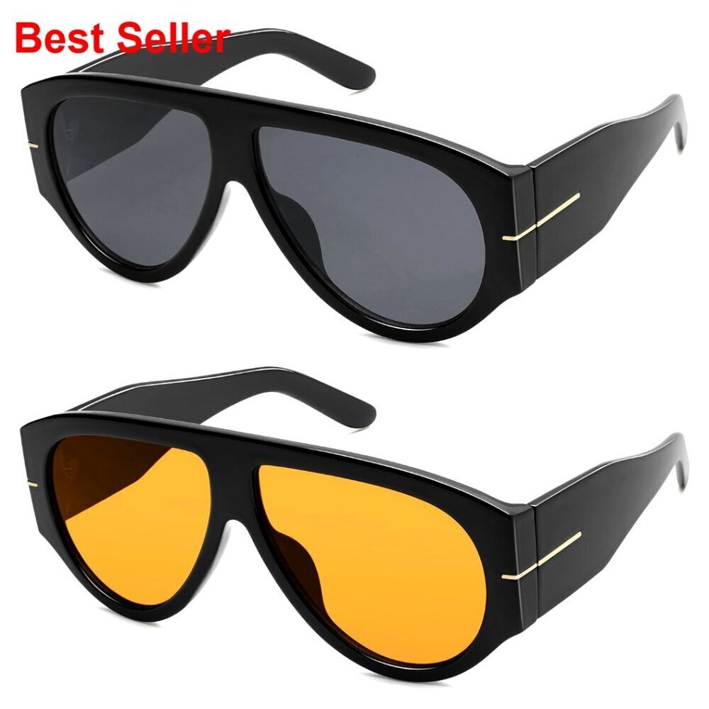 Oversized Retro Aviator Sunglasses 70s Vintage UV Protection